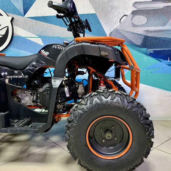 Квадроцикл Avantis (Авантис) Hunter 200 Lux (баланс. вал) (машинокомплект) чёрный/зелёный | Мототека